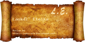 Laskó Etelka névjegykártya