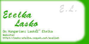 etelka lasko business card